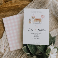 Invitation d'anniversaire de Chien de Corgi - Fill