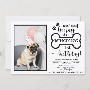 Invitation d'anniversaire de chien   Doggy Invitat