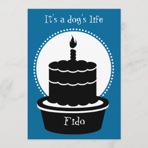 Invitation d'anniversaire de chien - la vie et la