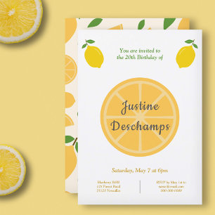 Invitation d'anniversaire de citron