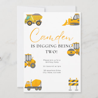 Invitation d'anniversaire de construction