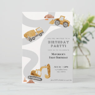 Invitation d'anniversaire de construction