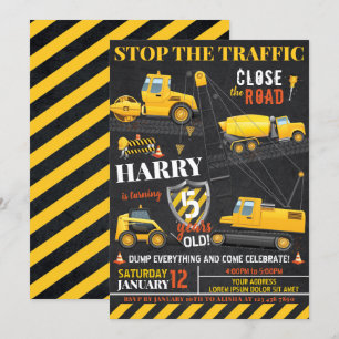 Invitation d'anniversaire de construction