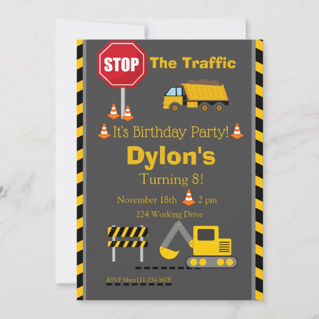 Invitation d'anniversaire de construction, Bull Do (Devant)