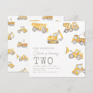 Invitation d'anniversaire de construction Constr