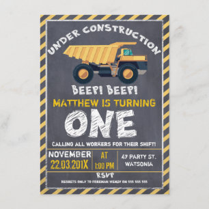 Invitation d'anniversaire de construction de