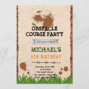 Invitation d'anniversaire de cours en plein air
