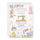 Invitation d'anniversaire de couture