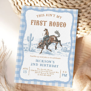 Invitation d'anniversaire de cow-boy occidental bl