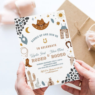 Invitation d'anniversaire de cow-boy pour mon prem