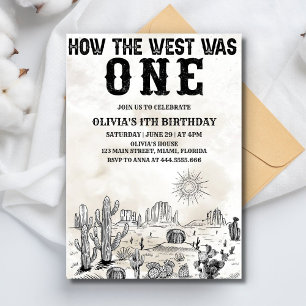 Invitation d'anniversaire de Cowboy Wild Western