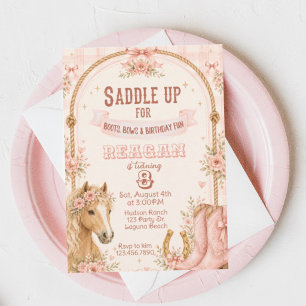 Invitation d'anniversaire de Cowgirl Rose   Annive