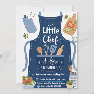 Invitation d'anniversaire de cuisine personnalisée