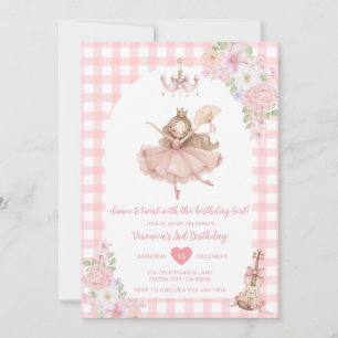 Invitation d'anniversaire de danse et de tour de b