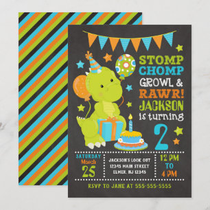 Invitation d'anniversaire de Dinosaur