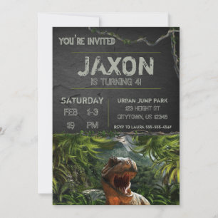 Invitation d'anniversaire de Dinosaur