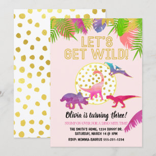 Invitation d'anniversaire de Dinosaur