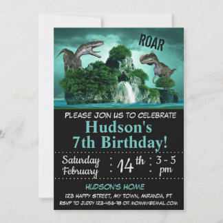 Invitation d'anniversaire de dinosaure