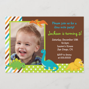 Invitation d'anniversaire de dinosaure