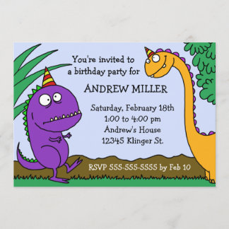 Invitation d'anniversaire de dinosaure