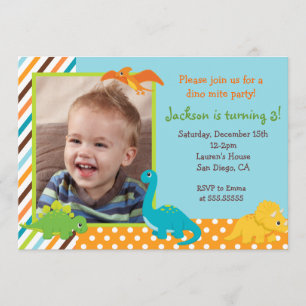 Invitation d'anniversaire de dinosaure