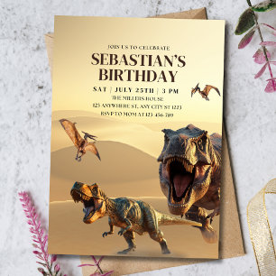 Invitation d'anniversaire de dinosaure, Anniversai
