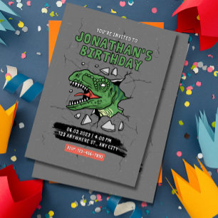 Invitation d'anniversaire de dinosaure Fête d'anni