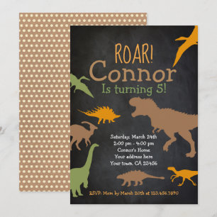 Invitation d'anniversaire de dinosaure, partie