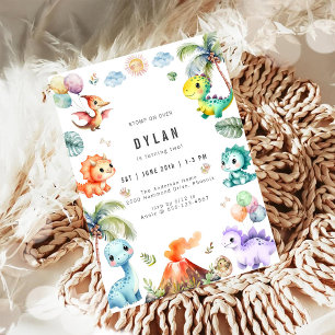 Invitation d'anniversaire de dinosaure pour enfant