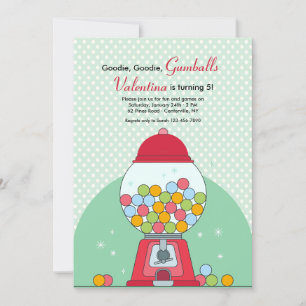 Invitation d'anniversaire de distributeur automati