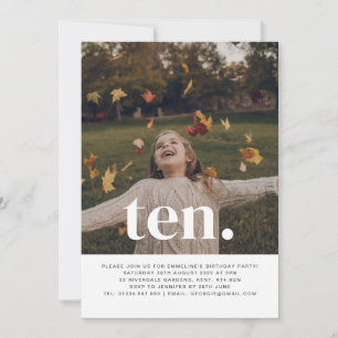 Invitation d'anniversaire de dix photos