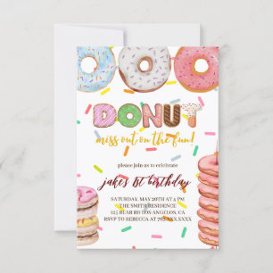 Invitation d'anniversaire de Donut
