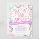 Invitation d'anniversaire de Donut, Six est une in