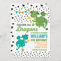 Invitation d'anniversaire de dragon Knights & Drag