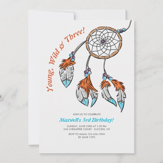 Invitation d'anniversaire de Dreamcatcher (Devant)
