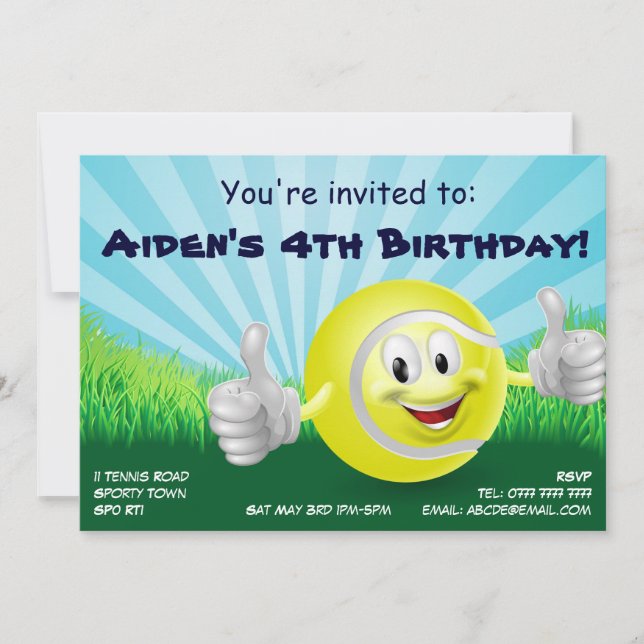 Invitation d'anniversaire de enfant de partie de (Devant)