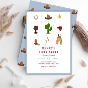 Invitation d'Anniversaire de enfant du premier rod