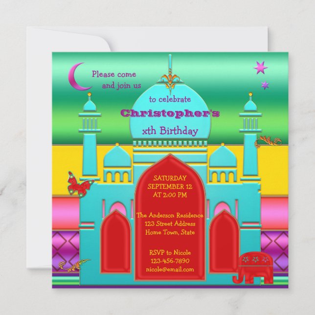 Invitation d'Anniversaire de enfant Imaginaire ind (Devant)