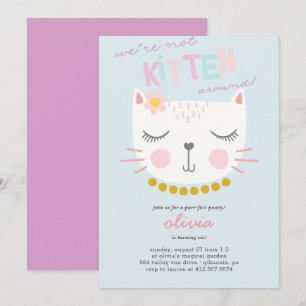 Invitation d'Anniversaire de enfant Kitty Cat