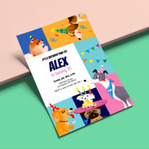 Invitation d'Anniversaire de enfant Paw-ty