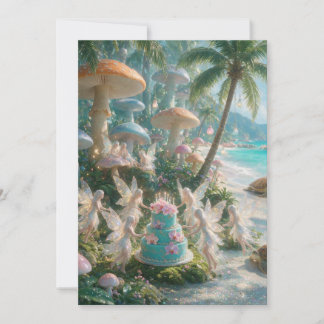Invitation d'anniversaire de fée de l'océan sarcel