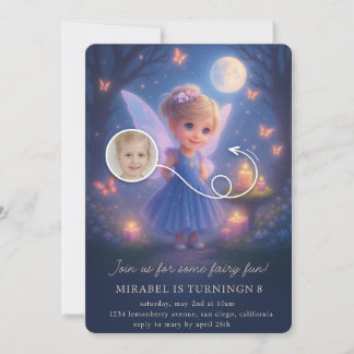 Invitation d'anniversaire de fée magique