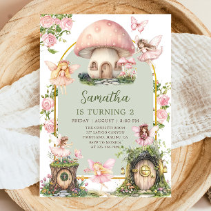 Invitation d'anniversaire de fée magique de la for