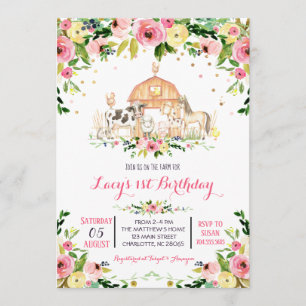 invitation d'anniversaire de ferme, invitation d'a
