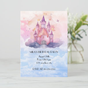invitation d'anniversaire de fille au château de p