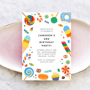 Invitation d'anniversaire de fille au pays des bon