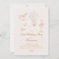 Invitation d'anniversaire de fille Ballerine de co