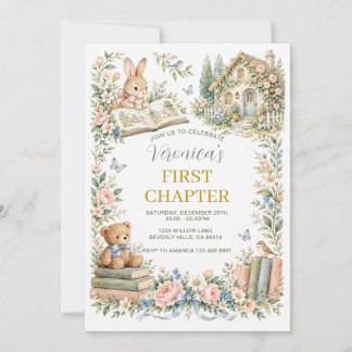 Invitation d'anniversaire de fille de premier chap