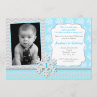 Invitation d'anniversaire de flocon de neige