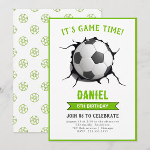 Invitation d'anniversaire de football